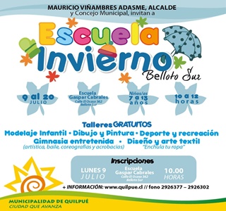 Escuelas de Invierno para niños y jóvenes en Quilpué.