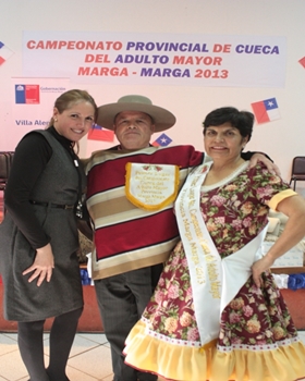 Pareja de Olmué ganó el Campeonato Provincial de Cueca del Adulto Mayor.