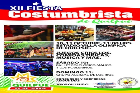 Este sábado comienza 12ª versión de la Fiesta   Costumbrista de Quilpué.