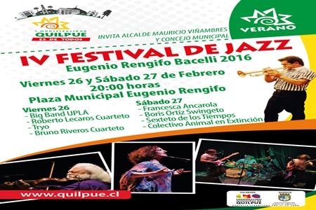 Con grandes artistas vuelve  Cuarto Festival de Jazz de Quilpué Eugenio Rengifo Bacelli.