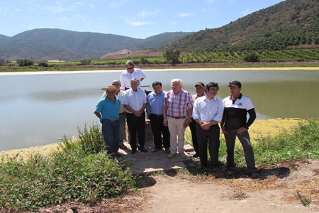 Autoridades inspeccionan obras de riego en  tranques el Olivo y Pucalán en Nogales.