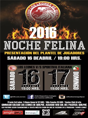 Los Leones presentan a su plantel en la noche Felina 2016.