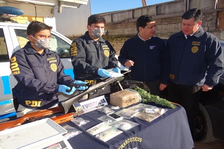 Grupo Microtráfico Cero de la PDI detuvo a  clan familiar dedicado al tráfico de drogas en  La Calera.