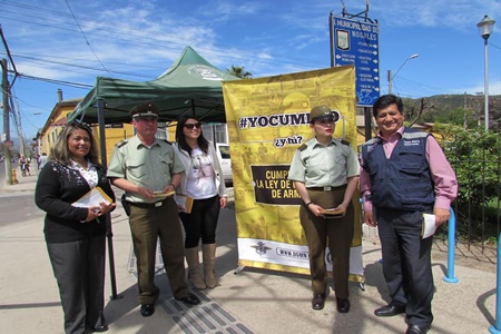 Gobernación de Quillota, carabineros y  municipalidad de Nogales realizaron campaña  “Entrega tu Arma”.