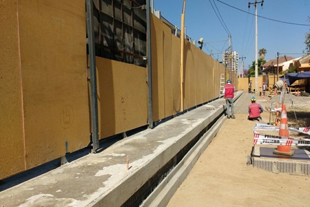 Avanzan obras de ampliación de andén en estación Quilpué de Metro Valparaíso.