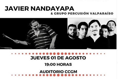 Grupo Percusión Valparaíso se presenta junto a Javier Nandayapa.