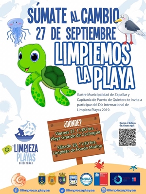 Zapallar se suma al día mundial de la limpieza de playas.
