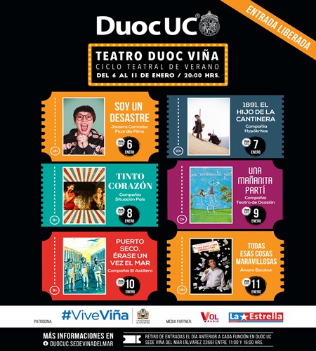 Ciclo Teatral de Duoc UC sede Viña del Mar trae a Javiera Contador y Álvaro Escobar.