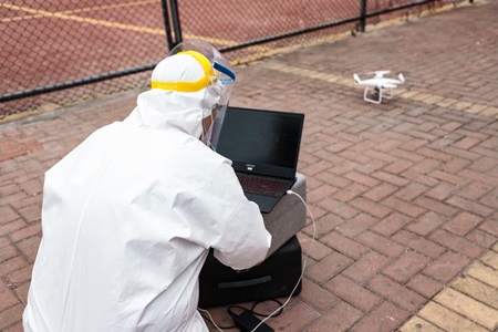 Combatiendo el coronavirus con drones.