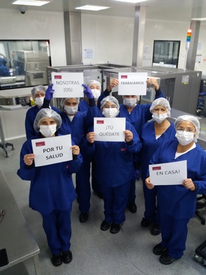 Covid-19: estrictos protocolos en instalaciones para no frenar producción de medicamentos
