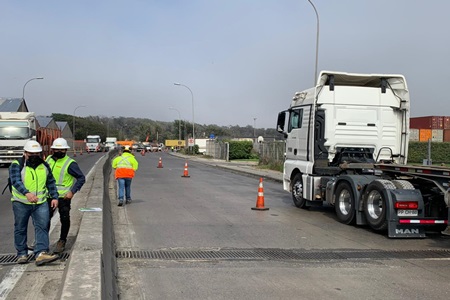 Comenzaron obras de reparación en ruta del Nuevo Acceso al Puerto de San Antonio