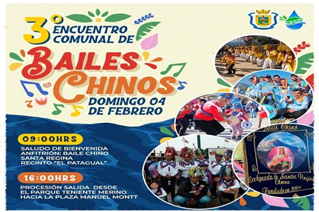Tercer encuentro comunal de bailes Chinos,en Olmué.
