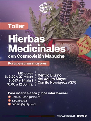 En Quilpué,se realizará Taller de Hierbas Medicinales.